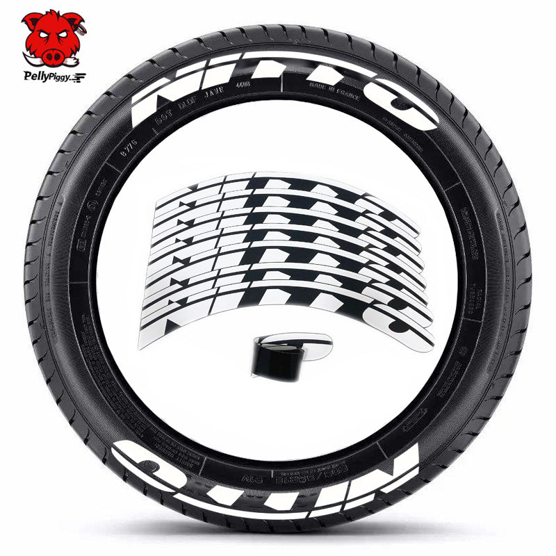 [One-piece set] Tire letter sticker one-piece set One-piece set Suitable for 4 tires No accessories included