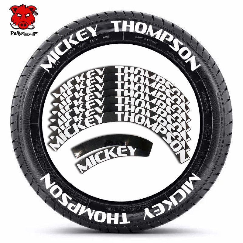 [One-piece set] Tire letter sticker one-piece set One-piece set Suitable for 4 tires No accessories included