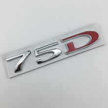 Load image into Gallery viewer, Suitable for Tesla MODEL3 S X Y 75D 85D 90D 100D displacement tail label metal car sticker