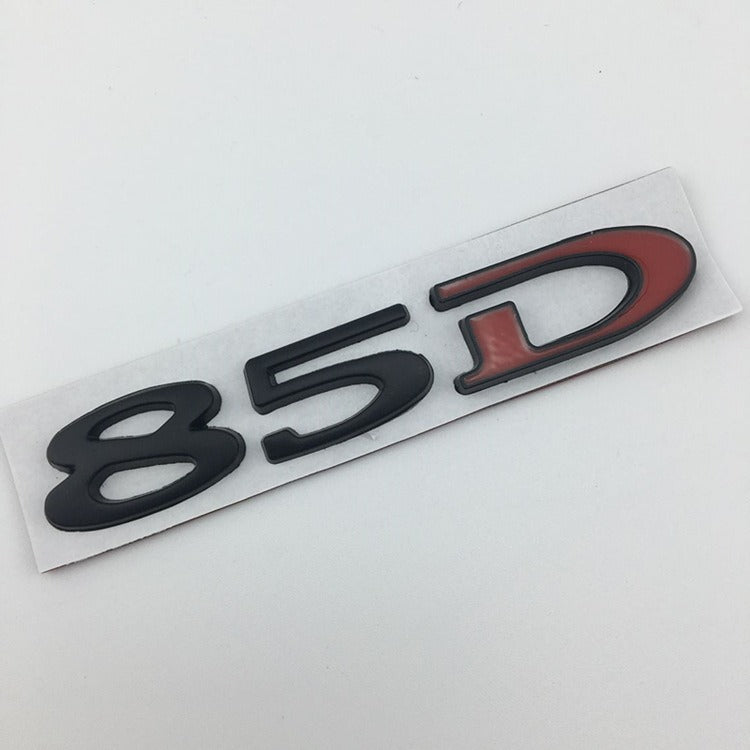 Suitable for Tesla MODEL3 S X Y 75D 85D 90D 100D displacement tail label metal car sticker