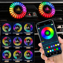 Load image into Gallery viewer, Car aromatherapy air outlet atmosphere light Car sound pickup light Car perfume voice-controlled rhythm light