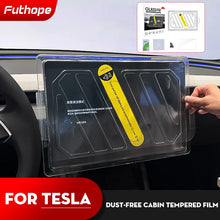 Load image into Gallery viewer, Futhope Tempered Glass Screen Protector For Tesla Model 3 Highland Y 2021-2024 Matte Glare HD Center Control Film Protection